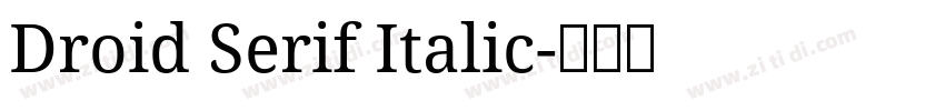 Droid Serif Italic字体转换